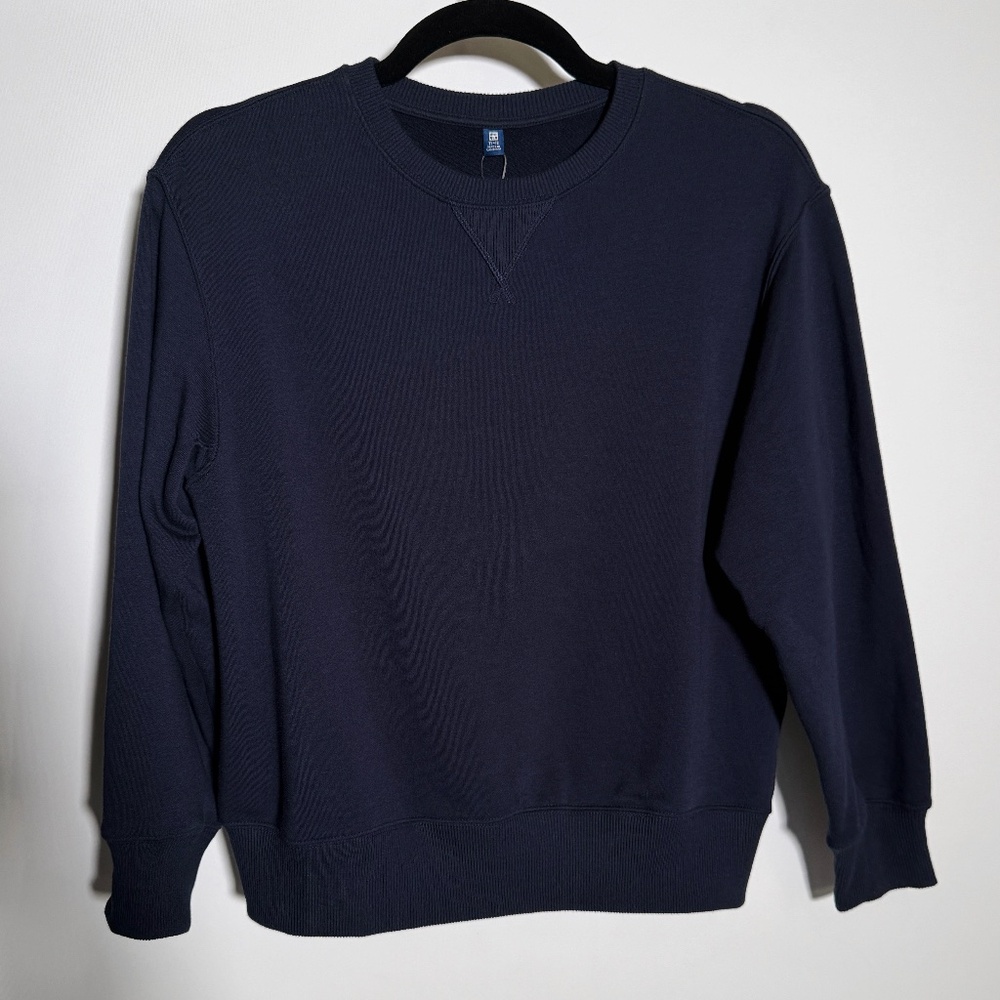 UNIQLO - Kids Navy Crewneck Sweatshirt Ultra Stretch Long Sleeve NWT Size 11–12